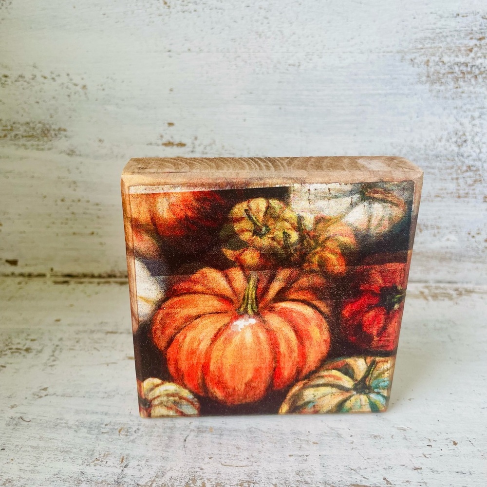 *Pumpkins Wood Block Sign - Picture 6 of 11